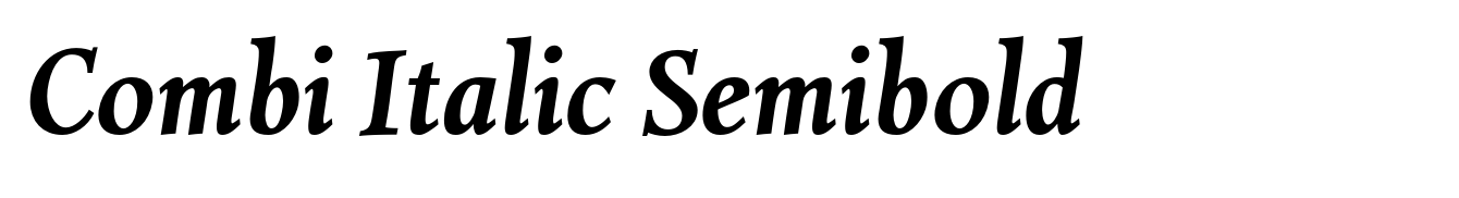 Combi Italic Semibold